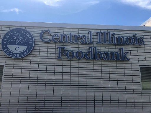 sign for Central IL Food Bank