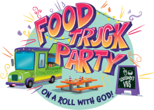 food truck party logo for vacation bible school