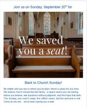 Join us Sundays at 10 a.m.!